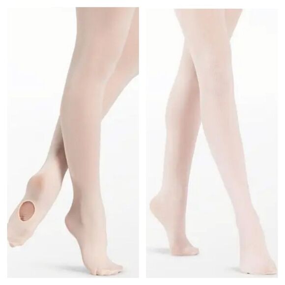 BALERA Dancewear Convertible Ballet Pink Tights - Picture 1 of 12